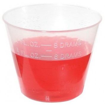 PLASTIC GRADUATED MEDICINE CUPS 1OZ